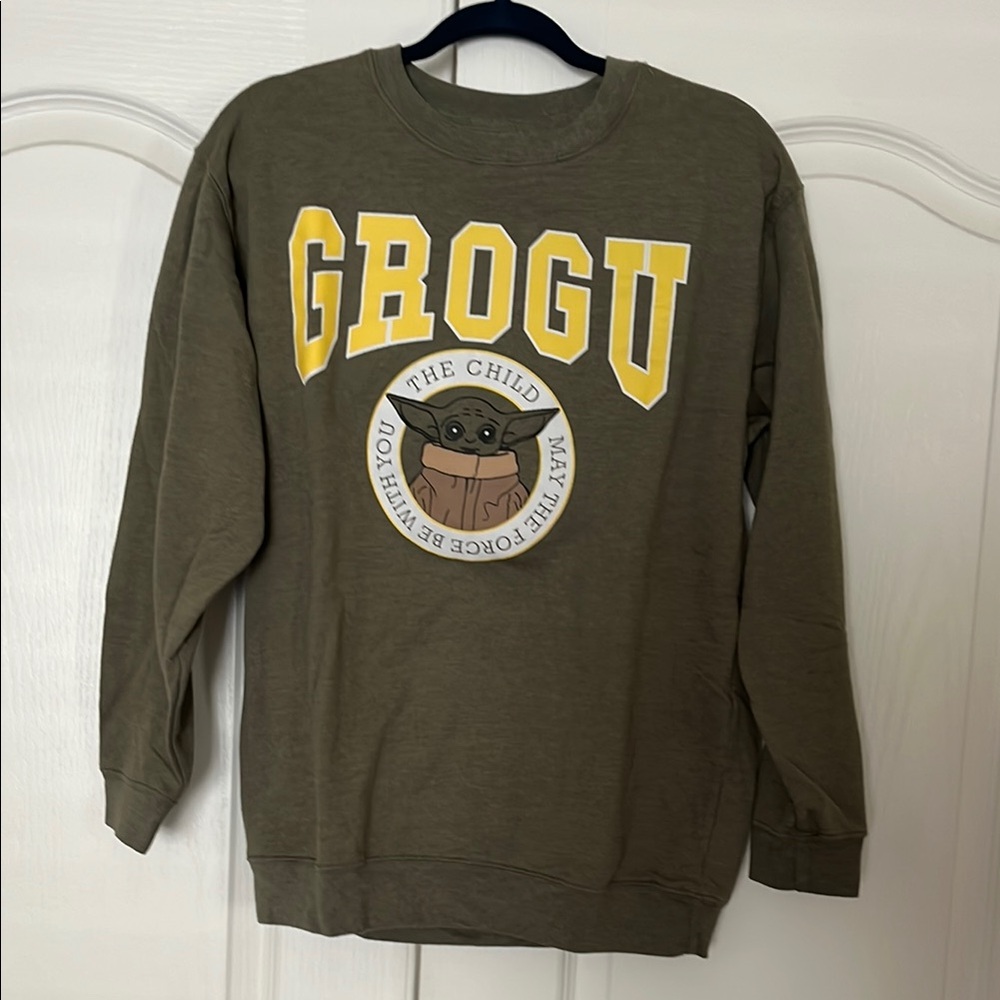 Star Wars Grogu Green Sweater